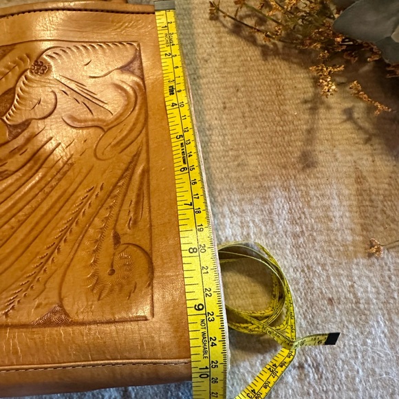 Classic Western Tooled Leather handbag by Force Ten EUC - Picture 11 of 13